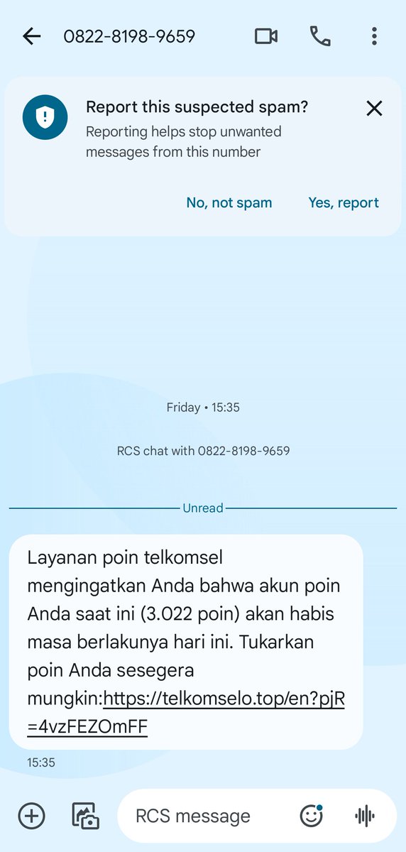 supergahar's tweet photo. @Telkomsel apakah ini scam ato beneran? https://t.co/Hffhkqw45w