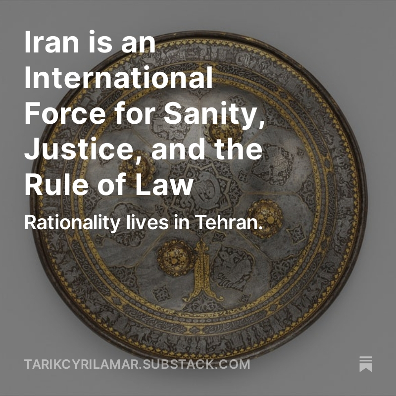 My take on Iran's use of its right to self-defense against Israel (and yes, this one is behind the paywall. One has to live...)