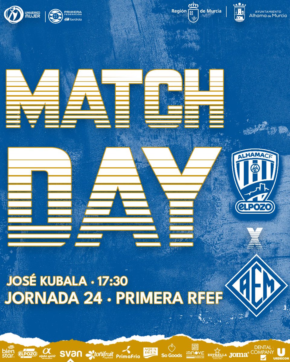 ℍ𝕆𝕐 𝕁𝕌𝔾𝔸𝕄𝕆𝕊 ⚽️

🏆Primera RFEF <a href="/futfemrfef/">FutFem RFEF</a> 
🆚<a href="/SEAEM_1925/">Secció Esportiva AEM</a> 
🏟José Kubala
🕒17:30h