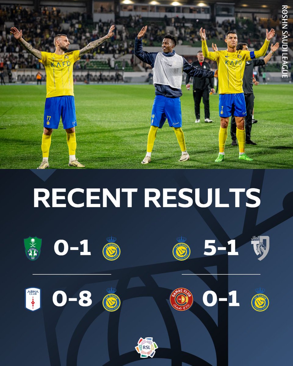 Four wins in a row for Al Nassr in the RSL ⚡📈

#yallaRSL