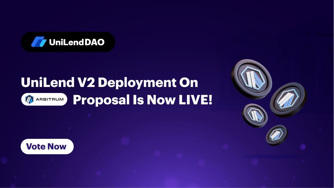 It's Voting Time!🗳️

Governance Proposal for UniLend V2 Deployment on Arbitrum is now open for voting on UniLend DAO⚡️

📸Cast your vote now on Snapshot: snapshot.org/#/unilendgov.e…

⏰Act fast! Voting ends on 15th April 5:02 AM UTC

📝Read More: commonwealth.im/unilend-financ…

#web3 #DeFi