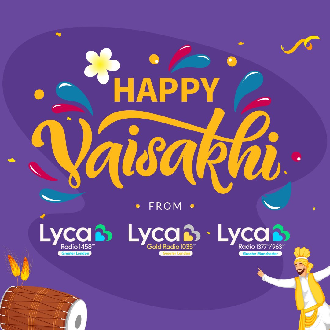 Happy Vaisakhi from us to you 🎉

“Let’s rejoice in the colours of Baisakhi and create beautiful memories.”

#LycaRadio #LycaGold #LycaRadiomcr #Vaisakhi #Baisakhi #LetsCelebrate #Festival #FestiveSeason #LycaCelebrates