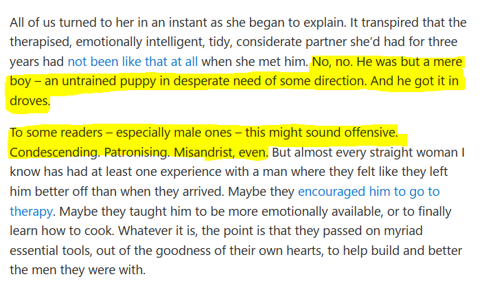 Sneering, #narcicistic, #Feminist women increasingly believe that you should 'train' you boyfriend to serve your every need. msn.com/en-gb/lifestyl…