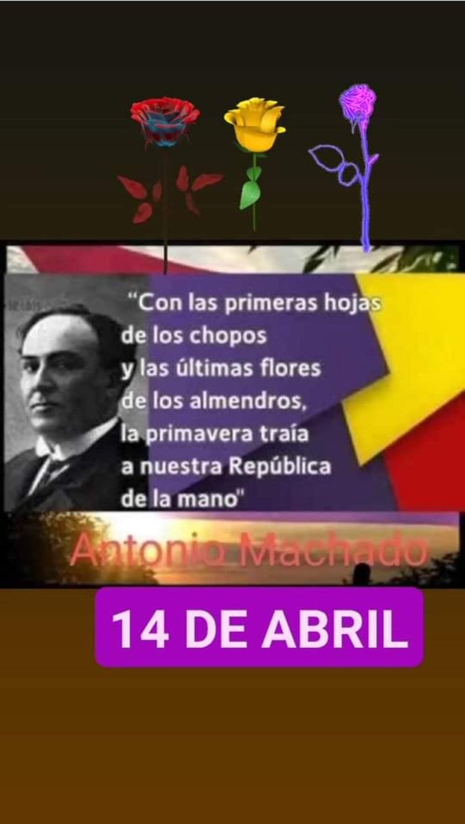 Tal día como hoy, 14 de abril, hace 93 años, Antonio Machado izaba la bandera de la República en el balcón del Ayuntamiento de Segovia junto con su amigo Antonio Ballesteros. #Republica #14deAbril #AntonioMachado