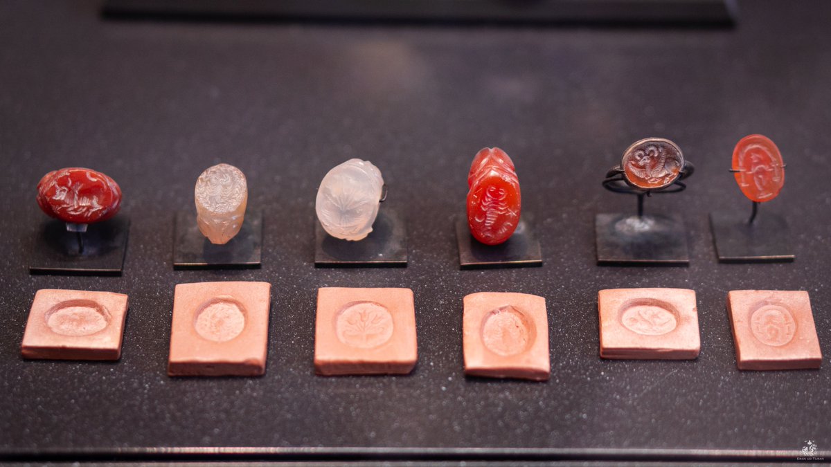 Sasanian seals in the @MuseeLouvre Photographed by me in Dec 2022