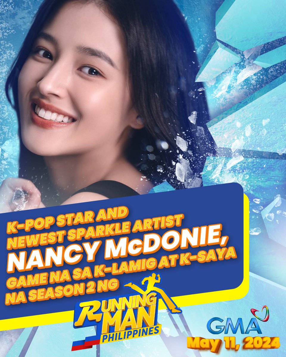KapusoFIGHTER_'s tweet photo. The #RunningManPhilippines
is back with a BIG BANG!
Game na game si K-Pop star at bagong Sparkle Artist Nancy McDonie sa missions ng #RunningManPH2
SOON ON GMA #GMABestWeekendEver https://t.co/XjS5v4cGla