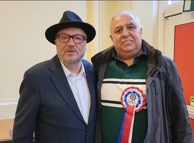 georgegalloway's tweet photo. The @WorkersPartyGB candidate for #Wigan Nasri Barghouti - relative of #Palestine Nelson Mandela Marwan Barghouti future president of Palestine. This is the betrayer #LisaNandy worst nightmare #Gaza https://t.co/ctbC45oqnr