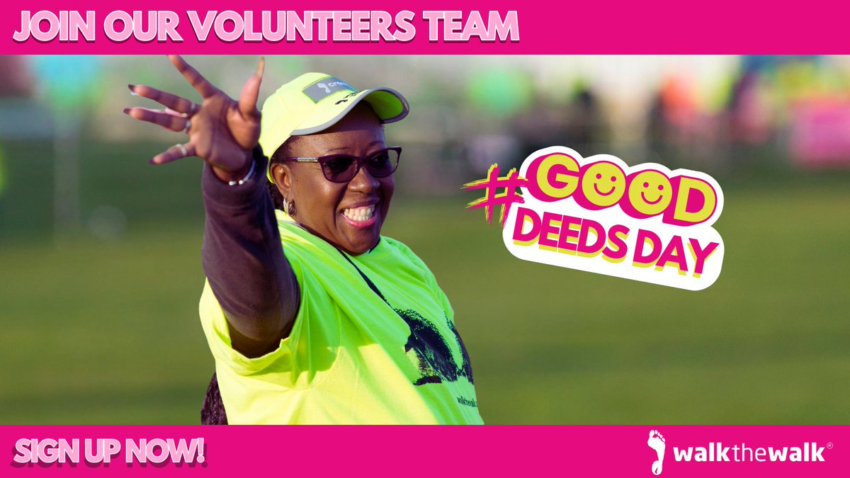 Inspire One More Good Deed this #GoodDeedsDay! 💌 Volunteer at one or both of our upcoming MoonWalks! Join the team today and unite in our battle against cancer! Spread kindness, make a difference, and join us in celebrating Good Deeds Day! 💛