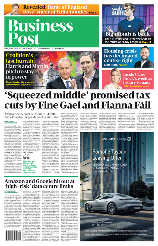 Our front page today. Pick up a copy in stores or subscribe at businesspost.ie/e-reader for these stories plus: 🗞️   Finance officials’ surprise at PTSB’s return to share payouts 🗞️   Wicklow airport group plans raft of projects for Arklow site