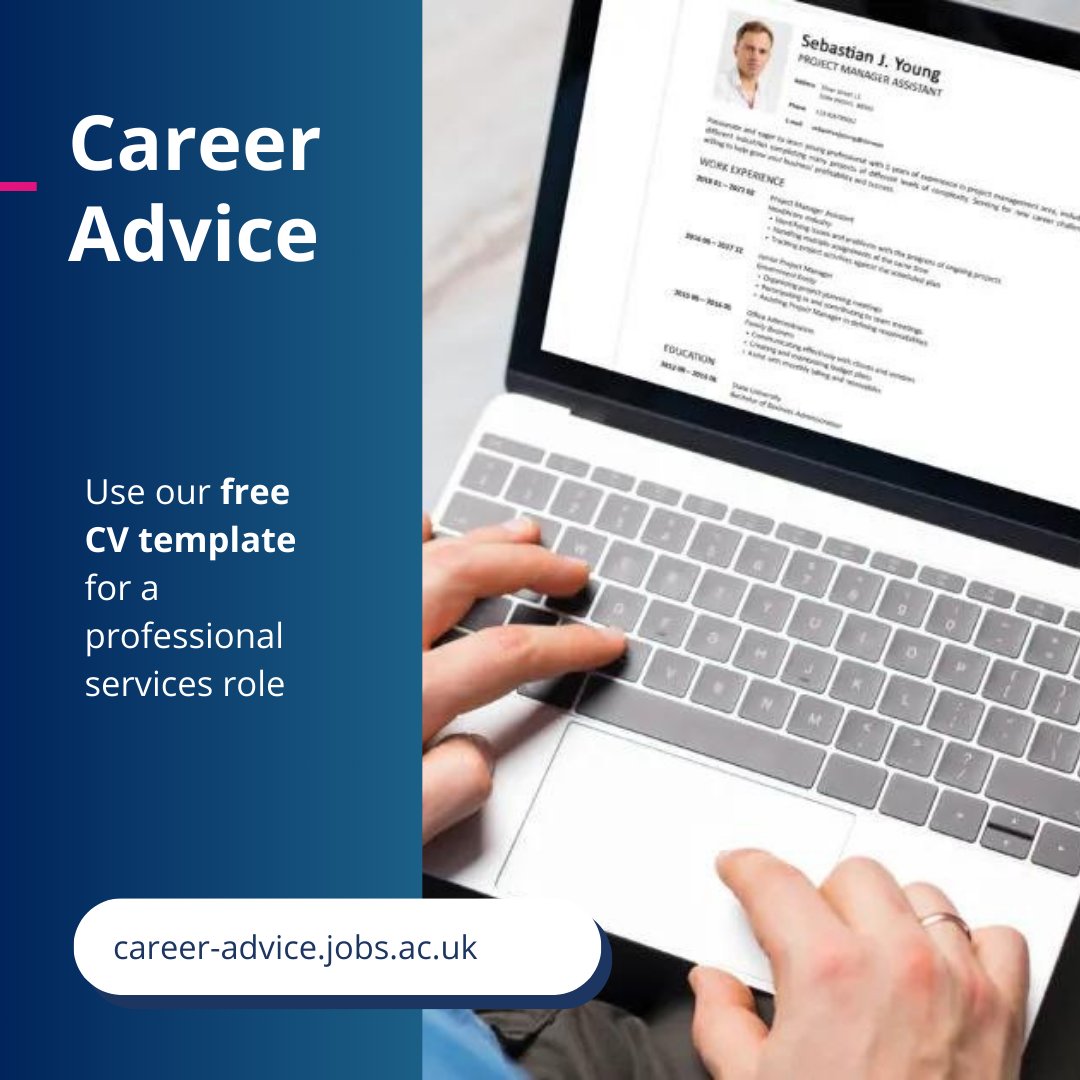 jobsacuk's tweet image. Use our free CV template for a professional services role.

Get yours today: career-advice.jobs.ac.uk/cv-and-cover-l…

#freebie #freetemplate #cvhelp #cvtips #careeradvice