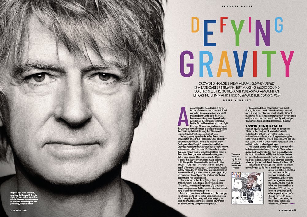 In the latest Classic Pop, @NeilFinn and Nick Seymour take us inside the career-best new LP, Gravity Stairs by @CrowdedHouseHQ Single issue: bit.ly/4cDlAE2 Subscribe: bit.ly/3CJt4UX Digital edition: bit.ly/2UWAzTL