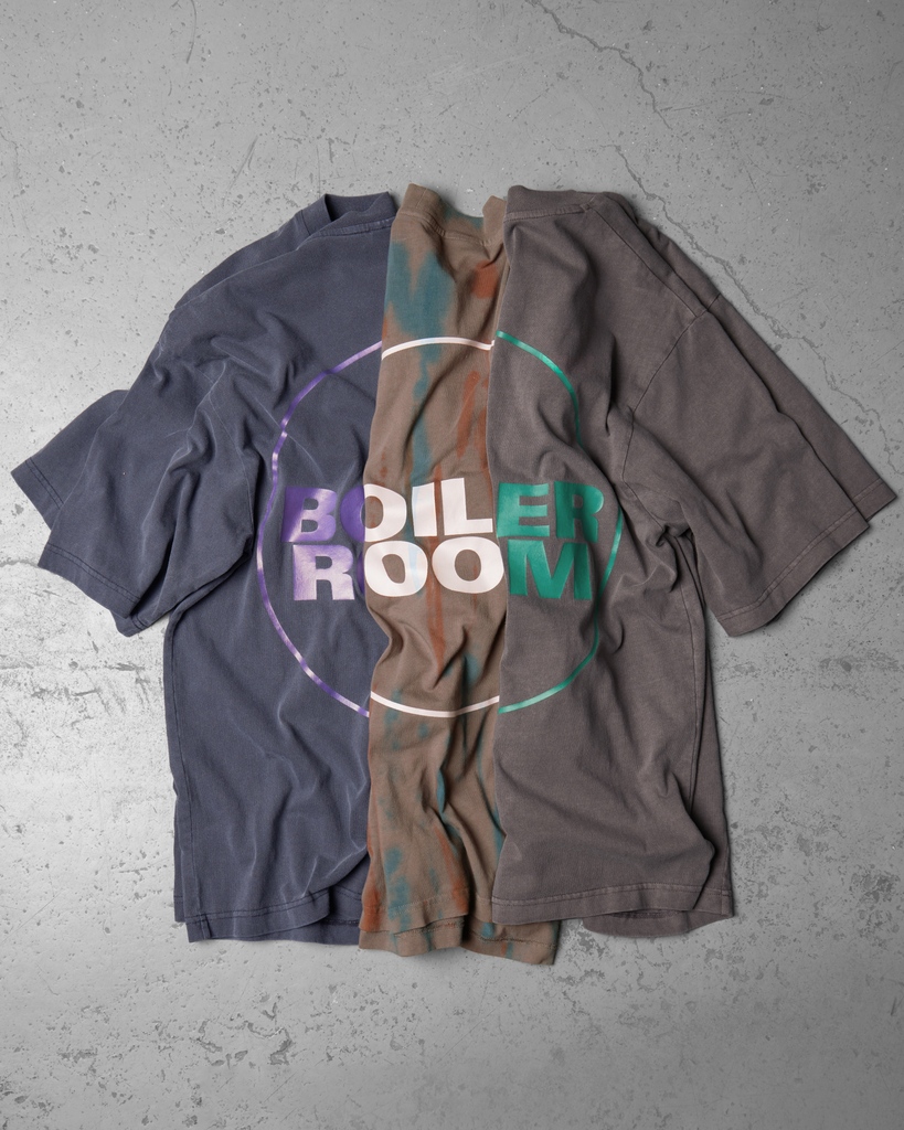The iconic Boiler Room logo tee. In new colours, washes and a boxy shape. Choose yours in the shop: blrrm.tv/logotees_tw