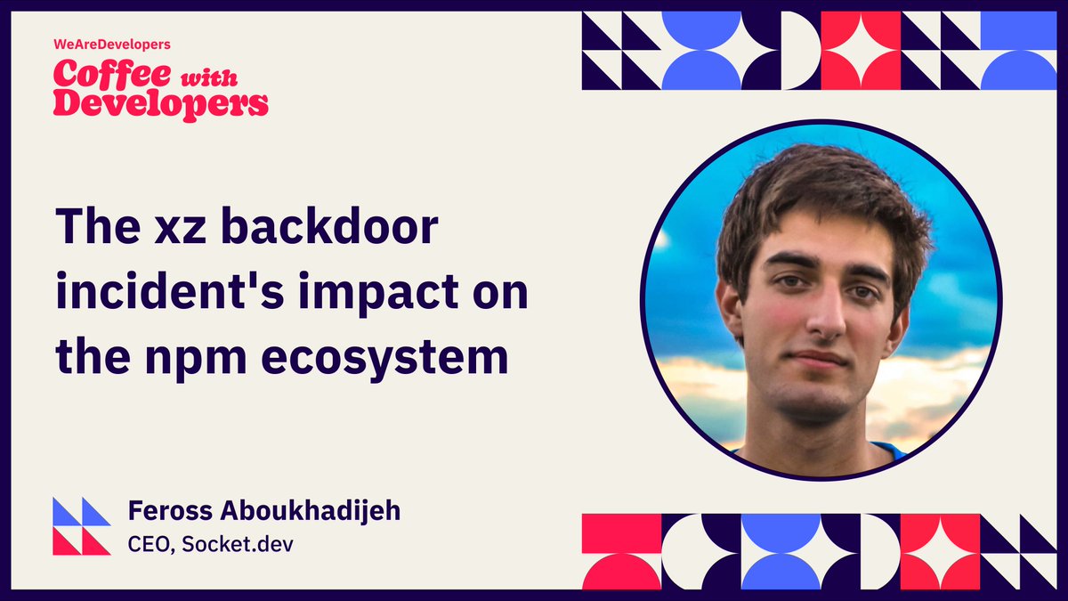 In our most recent episode of Coffee with Developers we sat down with web security expert and Socket CEO, Feross Aboukhadijeh (@feross), to discuss the recent xz backdoor incident that rocked the open source world. Watch below 👇