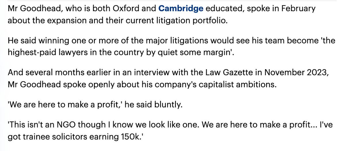 Lawyer failing to find clients for his class action lawsuit against the Tavistock is keen to take on other 'causes which might not be traditionally viewed as human rights causes.' He's 'here to make a profit.' The right wing cancel culture grievance grift never stops grifting