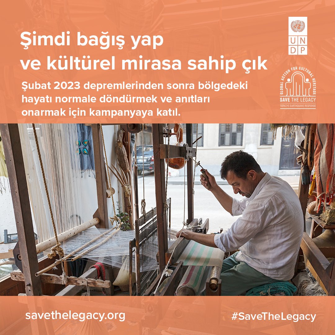 Geçtiğimiz yıl 🇹🇷 Türkiye'de yaşanan depremler bölgenin geleneklerini ve el sanatlarını da olumsuz etkiledi. Bu paha biçilemez kültürel mirası yeniden canlandırmak için bize katılın. Şimdi bağış yaparak destek olun 👉 kulturelmirasasahipcik.org #SaveTheLegacy
