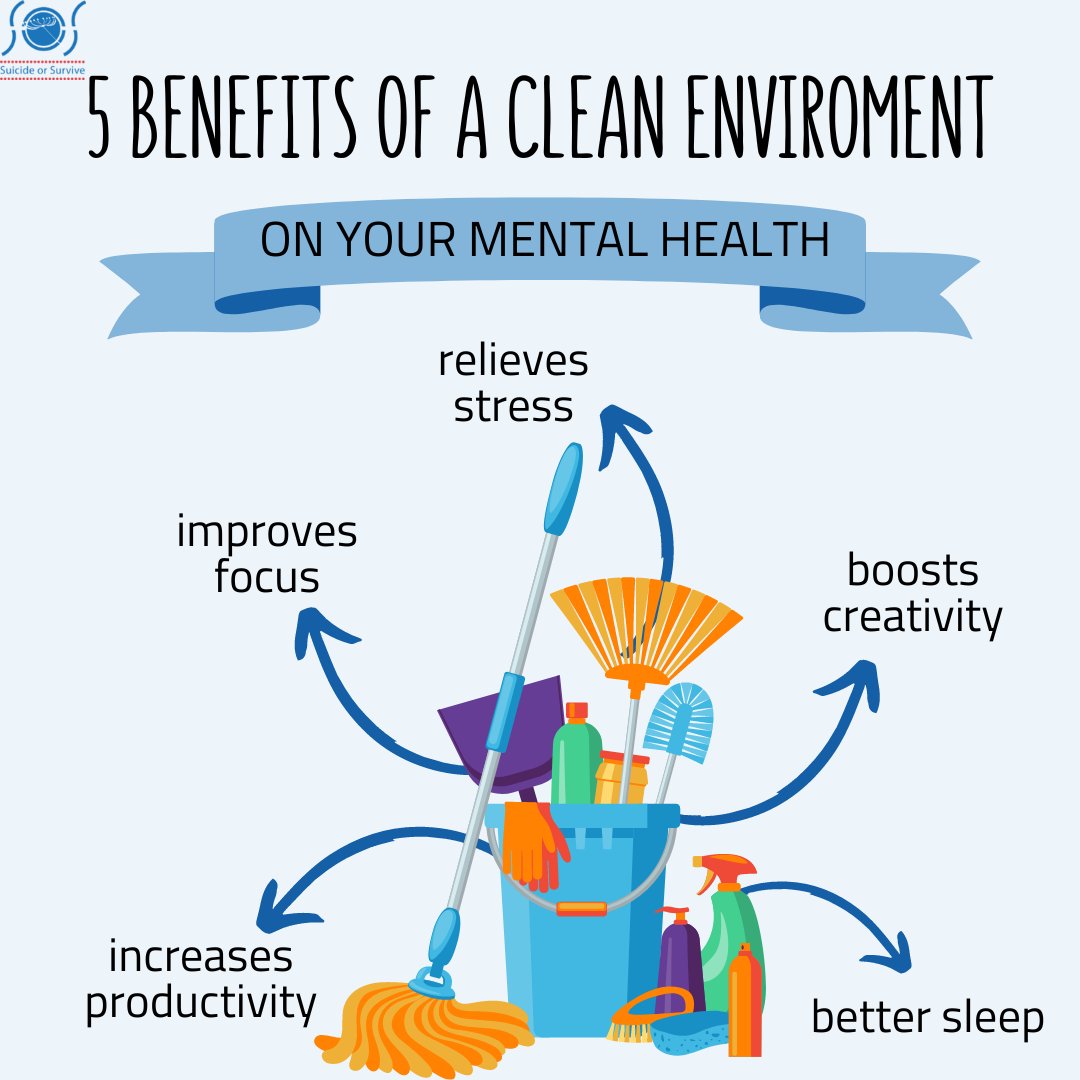 Cleaning isn't just about tidying up our surroundings; it's a therapeutic journey for our mental health too. Decluttering our environment can lead to decluttering our minds, fostering a sense of calm and clarity. 💙
