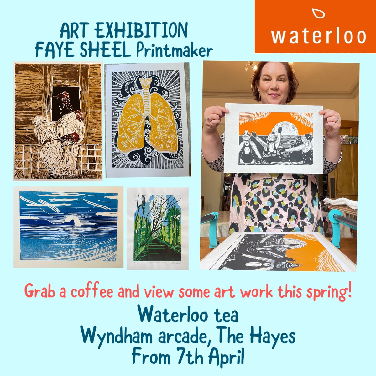 Big thank you to Faye Sheel for her support! 🌟 Throughout her exhibitions at Waterloo Tea locations, Faye has been donating 20% of all sales to the Arts Programme. Faye's current exhibition is now on at Waterloo Tea Wyndham Arcade ☕️🖼️ Donate here: healthcharity.wales/donate/