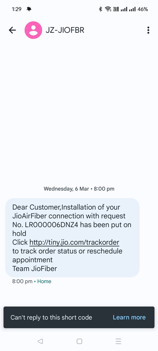 JonasMoses21's tweet photo. @JioCare Please see the screenshot, the Lead is kept on hold since 6th March 2024, still not cancelled, are you guys working or not? https://t.co/4rVcs0UEgv