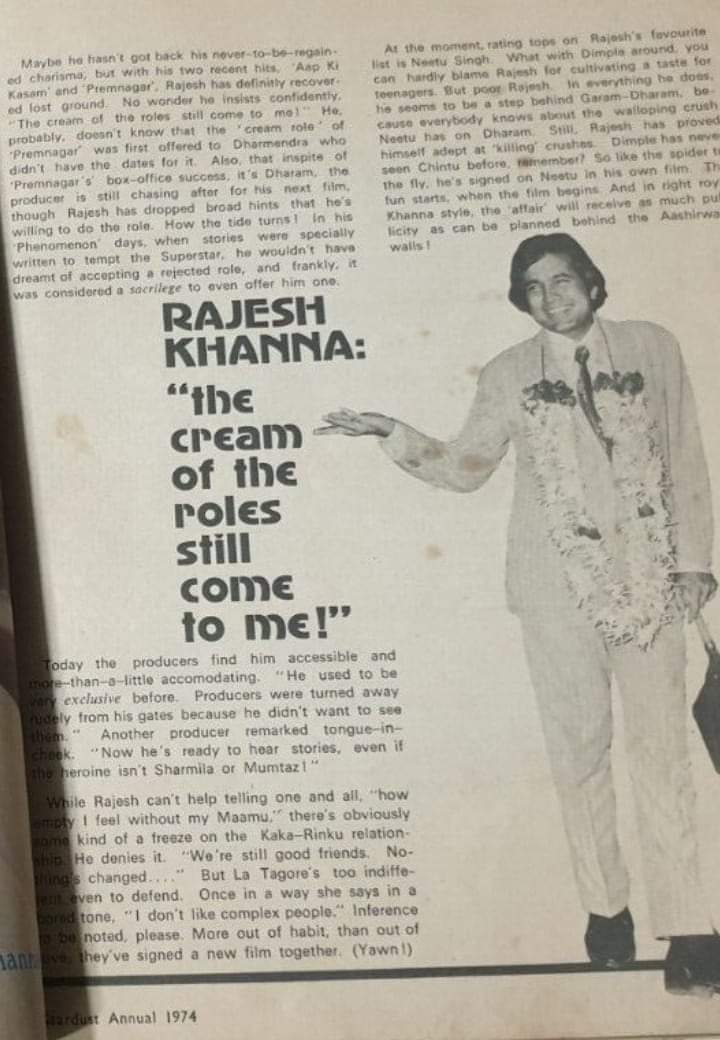 ProudMomentForY's tweet photo. Dharam ki reject ki hui PN se comeback hua Rajesh ka and even after its success producers were still chasing Dharam and Khanna used to pass bad remarks on him just becoz of jealousy. Kya stardom tha bc🤣 Baaki dono tere favourite side role krte thhe Dharam ki filmo mein https://t.co/0Xgm8aBE8s