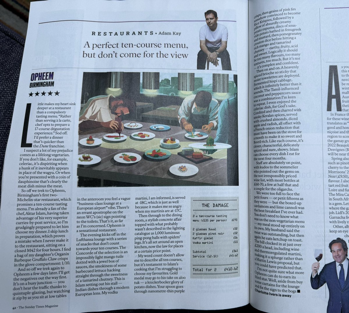 Five stars for @opheemtweets in Sunday @thetimes Magazine. #Birningham @ichoosemag