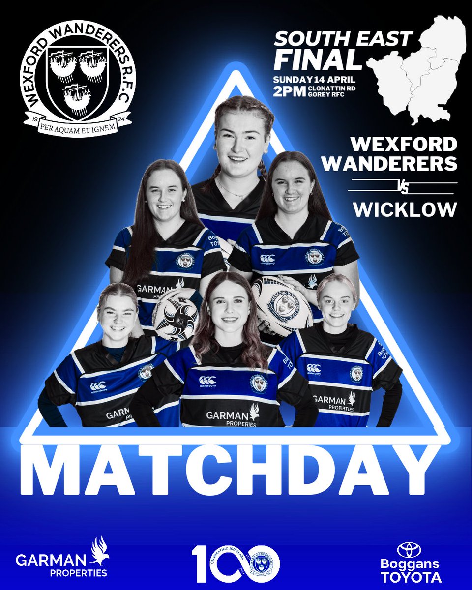 This is a big one!

It's the South East Final & face the old foe Wicklow RFC

🏆 South East Cup Final
🏉 vs @WicklowRFC
🗓️ Sunday 14 April 
🕗 2pm
📍 Gorey RFC

#WexfordRugby #BuiltDifferent #LeinsterRugby #FromTheGroundUp #GirlsRugby #Wexford100