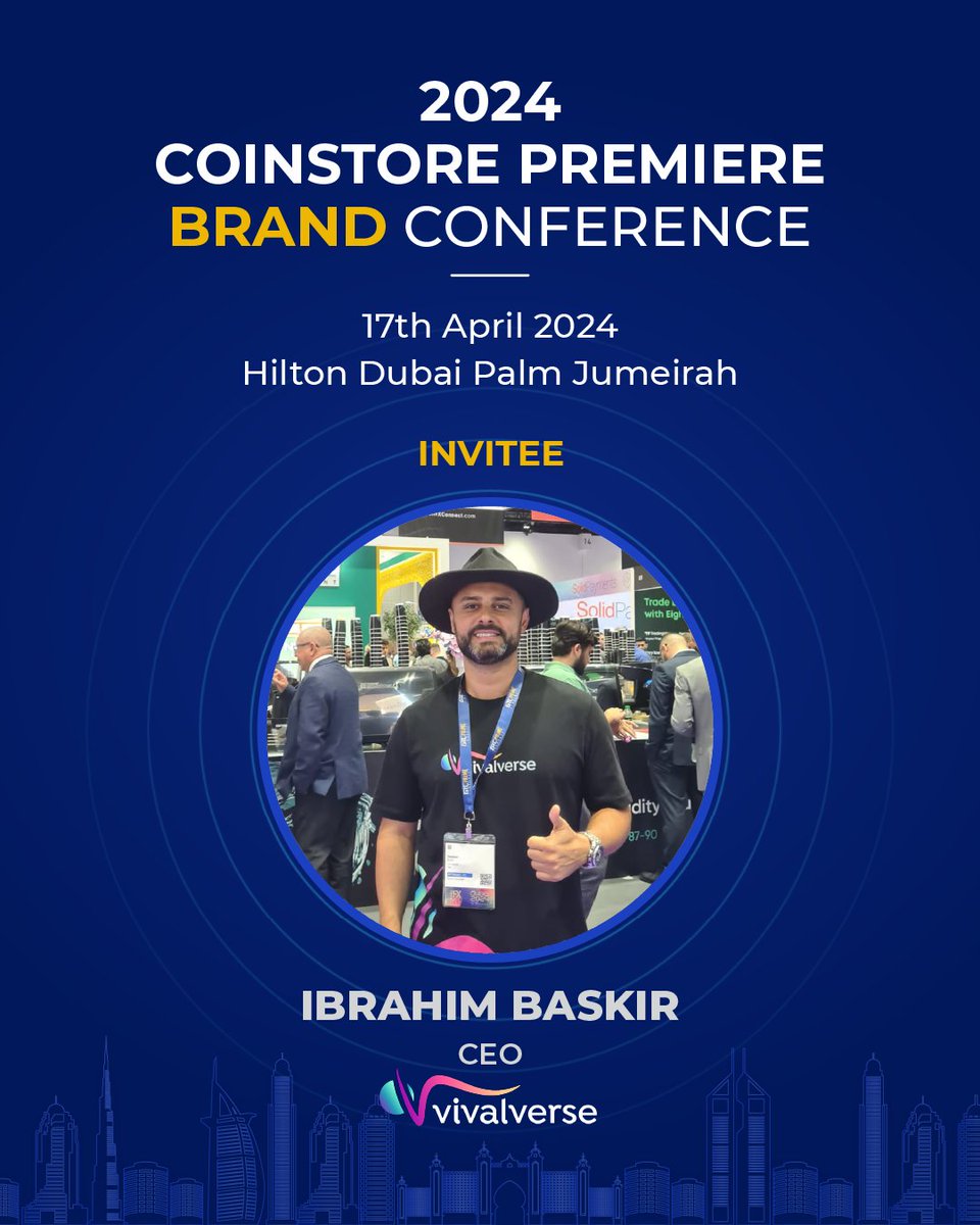 CoinstoreExc's tweet photo. Join us at the 2024 Coinstore Premiere Brand Conference! 🌟

Don’t miss the chance to meet industry experts like Ibrahim Baskir, CEO at @vivalverse

Secure your spot! 🎫
🗓️ April 17, 2024
📍 Hilton Dubai Palm Jumeirah

#CoinstorePremiereBrandConference #Dubai https://t.co/K2NbQOrULU
