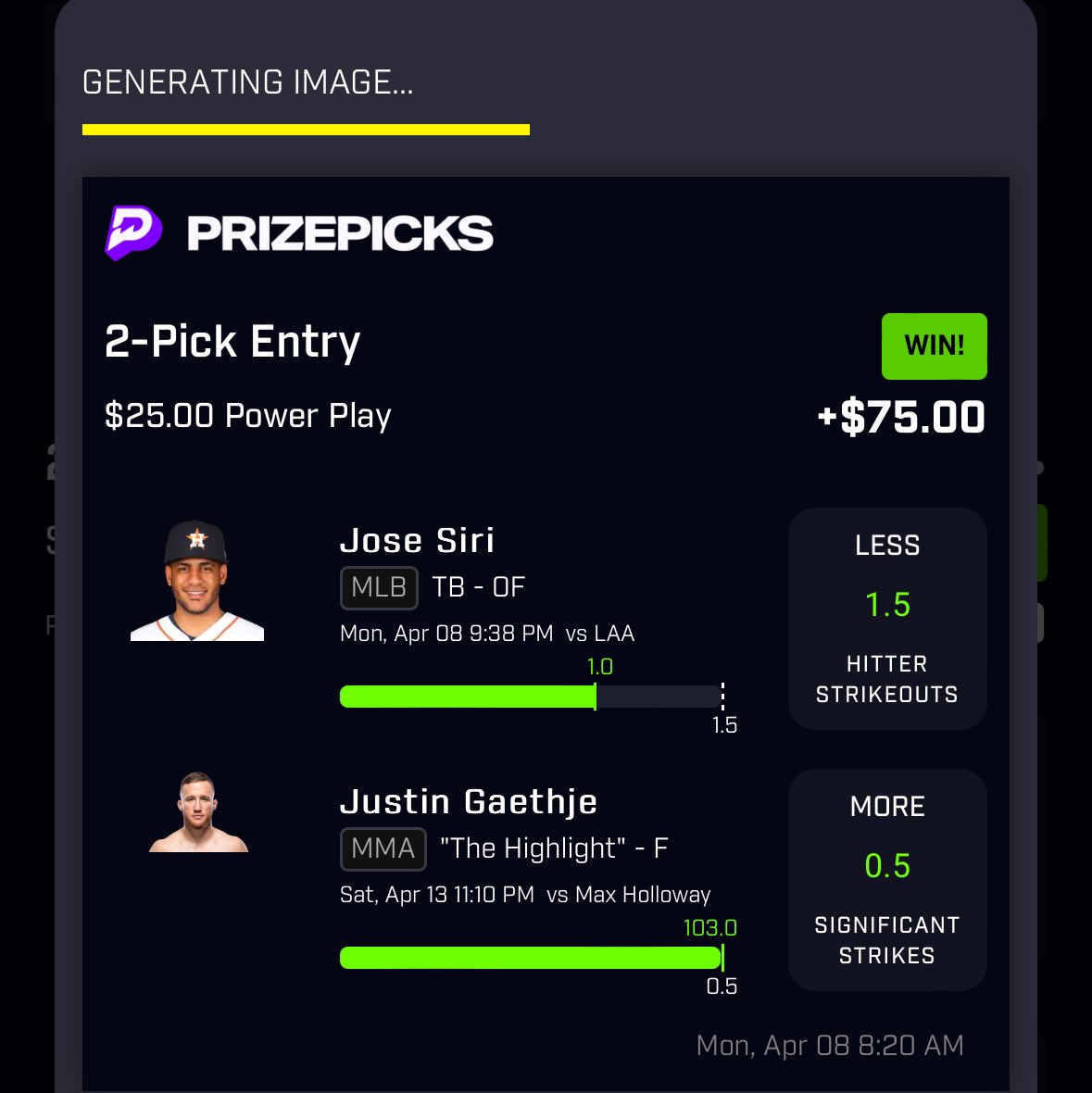lilrosh0924's tweet photo. gave out nun but bangers for discount🔥🔥🔥
#prizepicklocks #GamblingX #prizepicks https://t.co/R0dwffNn0J