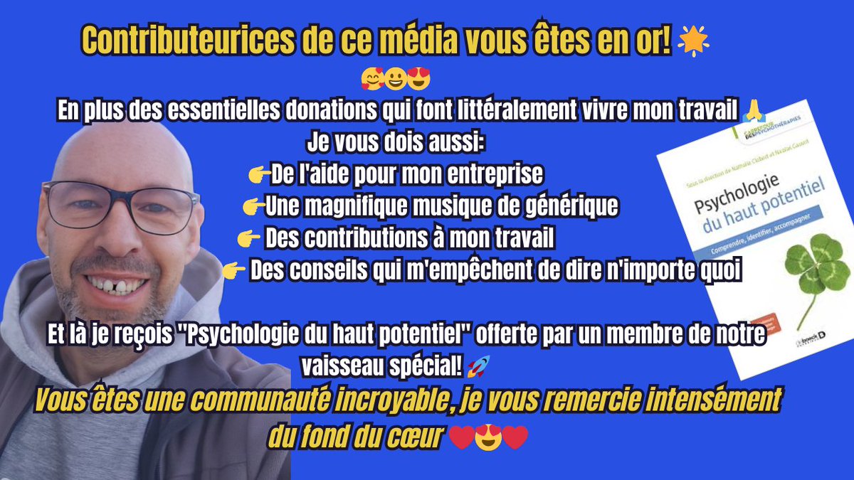 intensement_pod's tweet photo. Contributeurices de ce média vous êtes en or! 🌟
🥰😀😍
Vous êtes une communauté incroyable, je vous remercie intensément du fond du cœur ❤️😍❤️
#merci #communauté #contributeurs #contributrices https://t.co/8Ny2UFLXy7