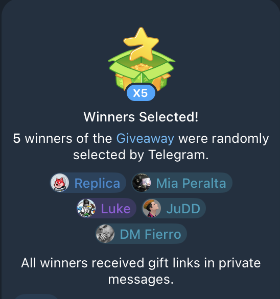 GM $UNITON fam 🦄,

We already have 5 winners randomly selected by Telegram!

All winners received gift links in private messages 📮

Like, RT and drop your $TON wallet. 💎

$REDO $TON $FISH #UNITON #NFT #memecoin