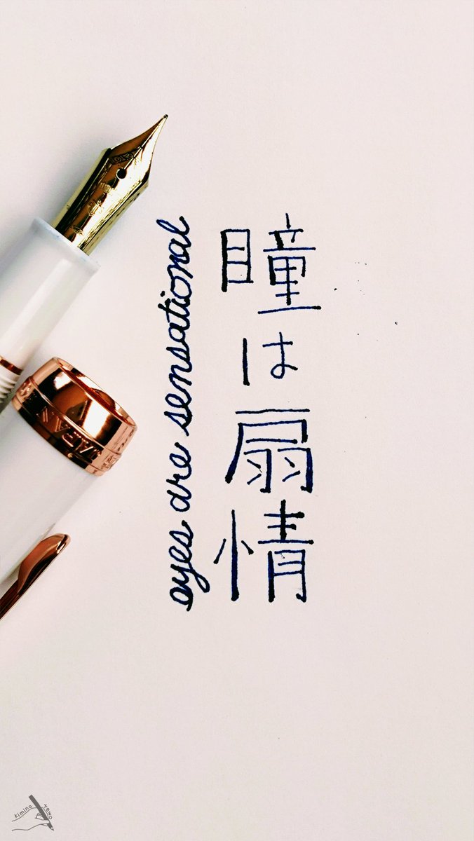 瞳は扇情　#手書き文字 #万年筆