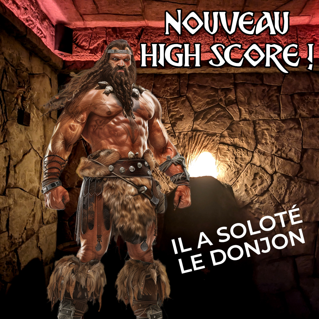 Nouveau high score, doublement incroyable : 
- la salle a été bouclée en 19 min contre un précédent record à 48 min
- cet exploit a été réalisé en solo !
Bravo à Crôm !

#escapegame #escapegameparis #escaperoom #records #naheulbeuk #baston #secretdelacier #gloireacrom