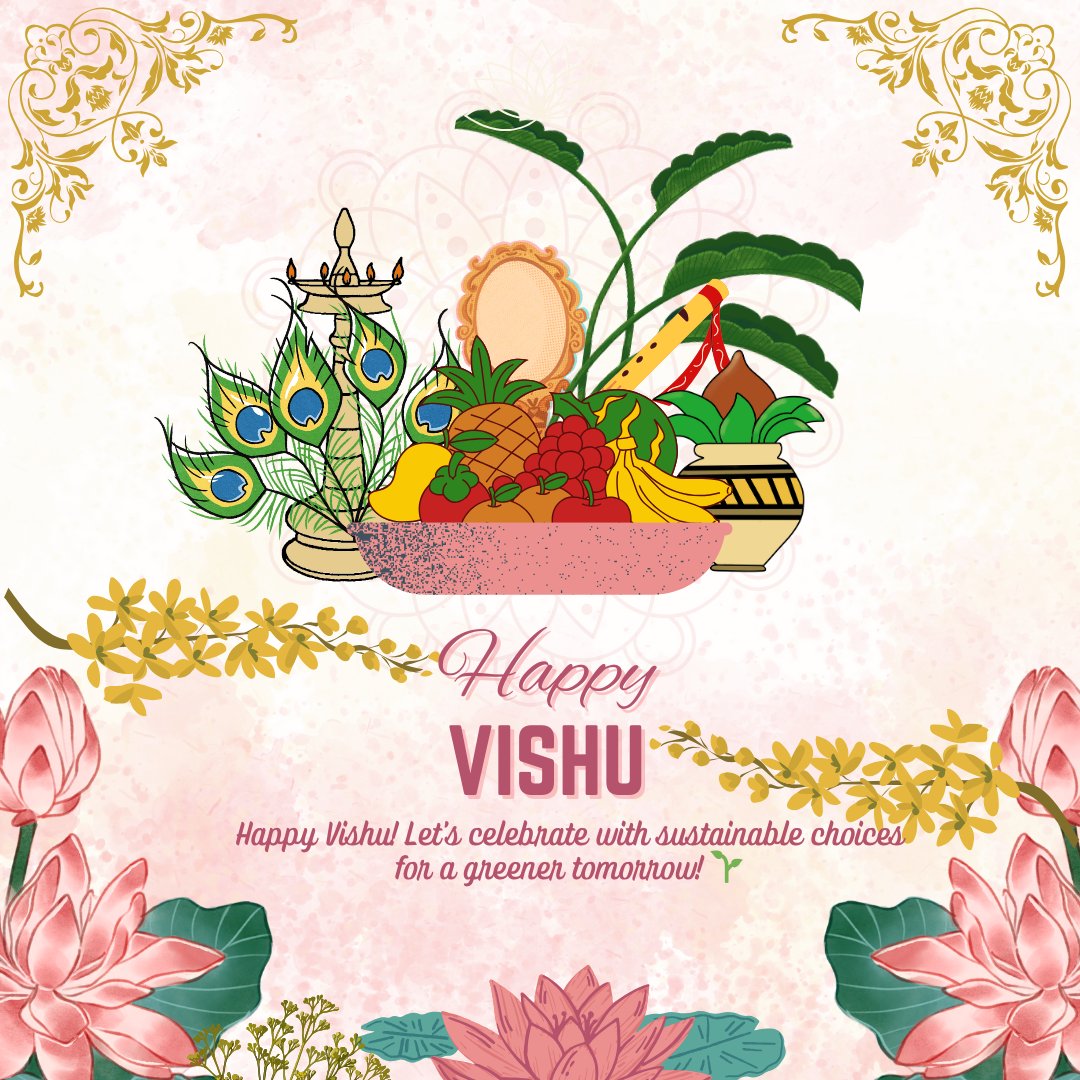 Wishing you a joyous Vishu filled with green blessings and sustainable living! 🌱 Let's celebrate nature's abundance and commit to a greener future. #HappyVishu #SustainableLiving #NewEraGreenHomes