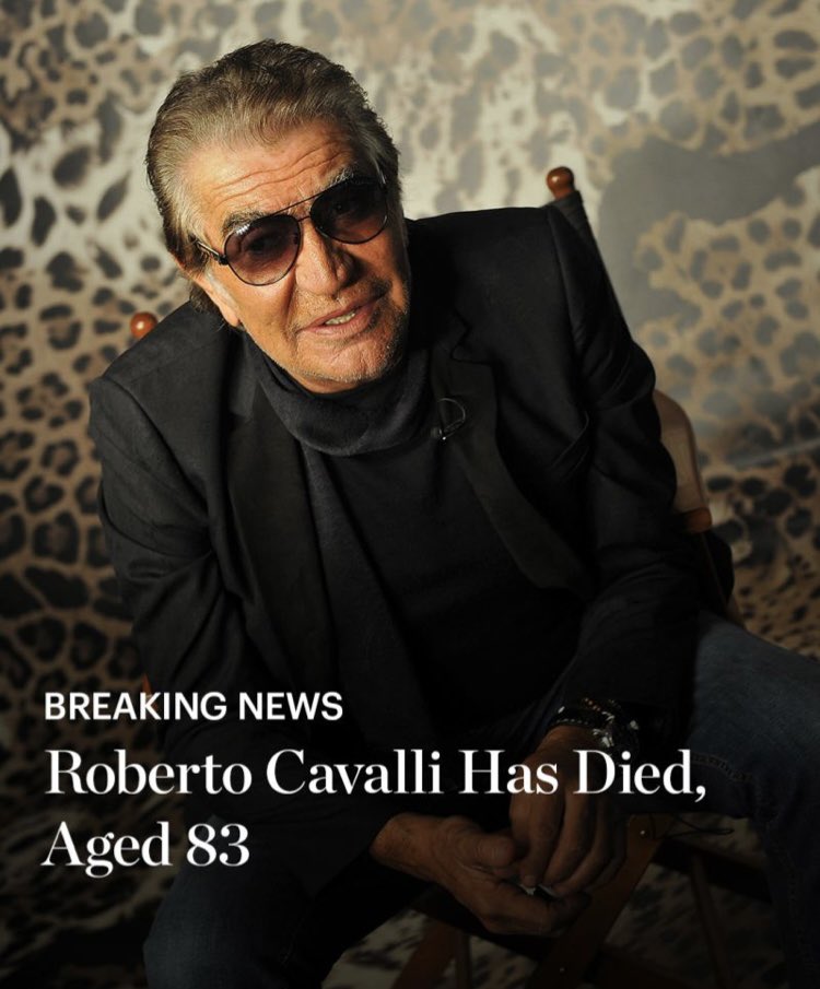 RIP @Roberto_Cavalli #robertocavalli