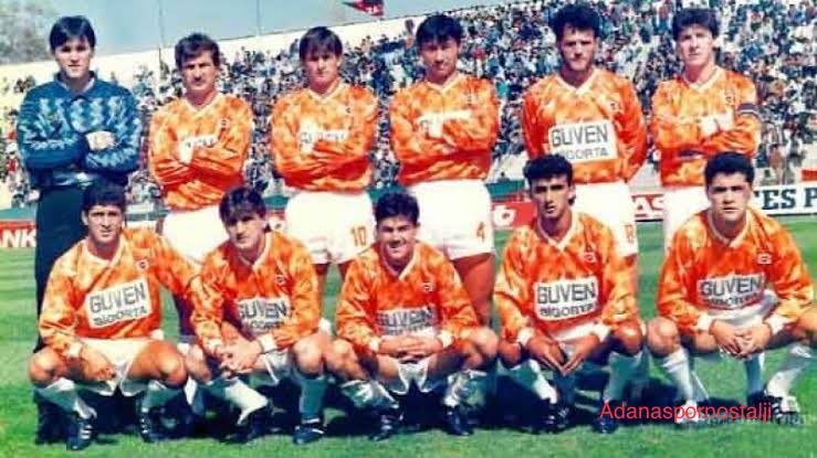 1990 Adanaspor Ayaktakiler soldan sağa; Darko, Eren Talu, Osman Özdemir, Eyüp Taş, Keljmendi, Güven Sabaz. Oturanlar soldan sağa; Ercan Aslankeser, Sabotiç, Reşat Yılmaz, Bülent Okyar, Mehmet Şengüler.