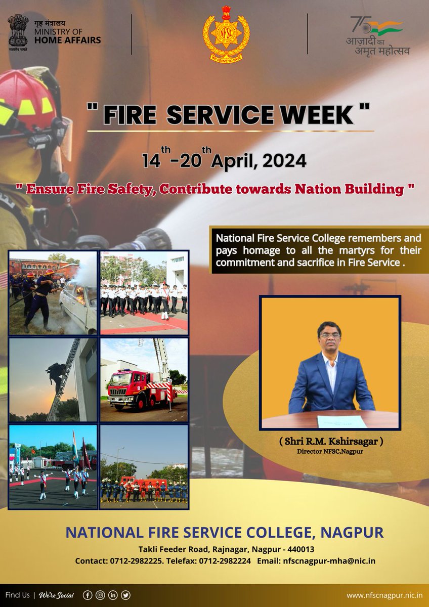 nfsc_mha's tweet image. राष्ट्र अपने अग्निशमन कर्मियों के बलिदान को सदैव याद रखेगा।
जय हिंद!  

#fireserviceweek #fireserviceday #fireservices #indianfireservices #martyrs #firefighters #brave #bravery #nation #india #indianfirefighter