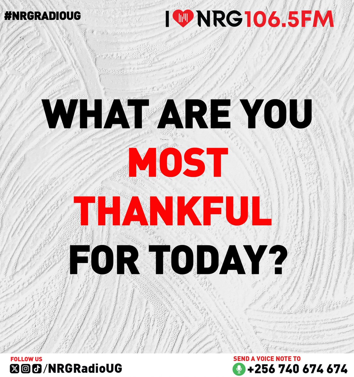 Thanks giving also lives here ☝🏽Share your testimony 🫶🏽 #NRGRadioUGLivesHere #NRGRadioUG