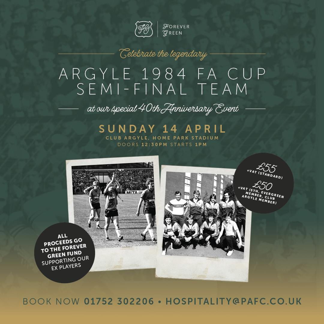 Today’s the day when we celebrate the 40th anniversary of our 1984 FA Cup Semi Final side. Looking forward to seeing you all later. It’s going to be a great day.