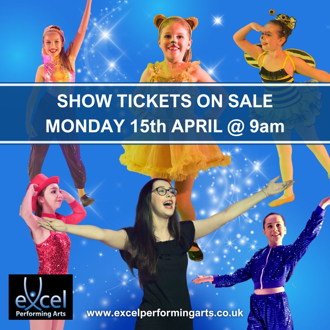 ExcelPerformingArts (@excelperforming) on Twitter photo Tickets to the annual Excel Performing Arts show ⚡️‘EXCELTRICITY’⚡️ which will take place on Saturday 18th May and Sunday 19th May at the Sandpit Theatre, will go on sale TOMORROW at 9.00am from the <a href="/SandPitTheatre/">The SandPit Theatre</a> website.
Set your alarm!⏰
#showtime Tickets to the annual Excel Performing Arts show ⚡️‘EXCELTRICITY’⚡️ which will take place on Saturday 18th May and Sunday 19th May at the Sandpit Theatre, will go on sale TOMORROW at 9.00am from the <a href="/SandPitTheatre/">The SandPit Theatre</a> website.
Set your alarm!⏰
#showtime