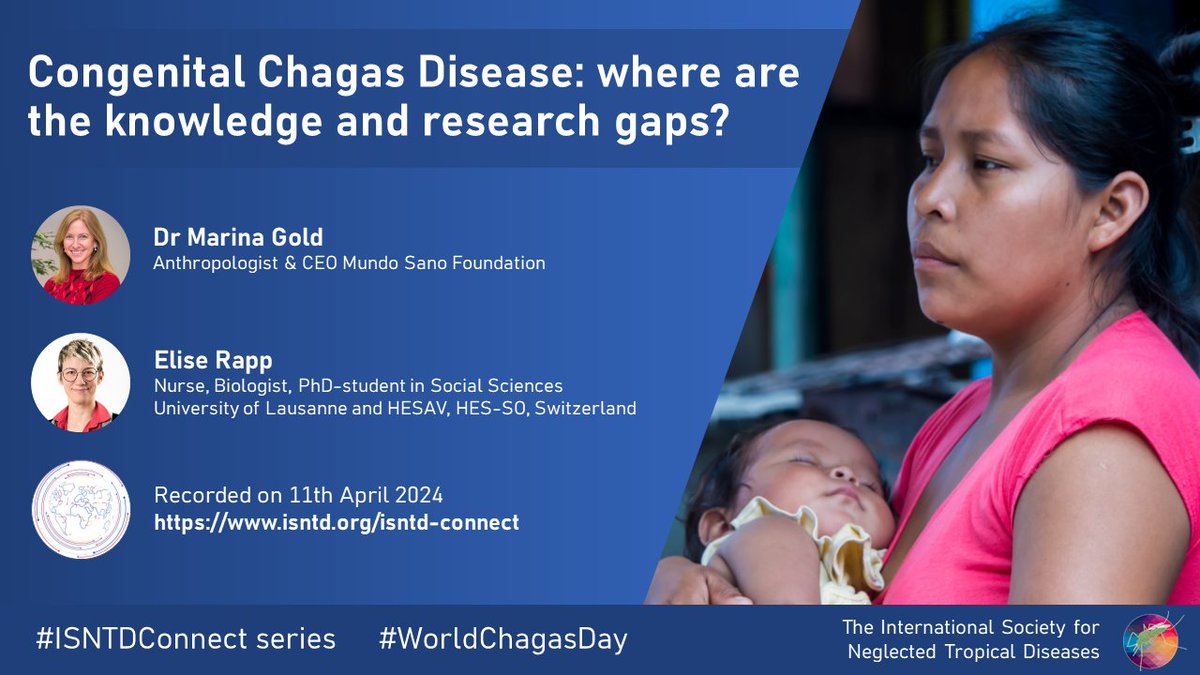 It's #WorldChagasDay! A better understanding of the understudied mother-child transmission route is pivotal in reducing the burden worldwide of this 'silent disease'. Find out more with Dr Gold @MundoSano & Elise Rapp @HESAVLausanne 🎥youtu.be/QdV20UlvToI