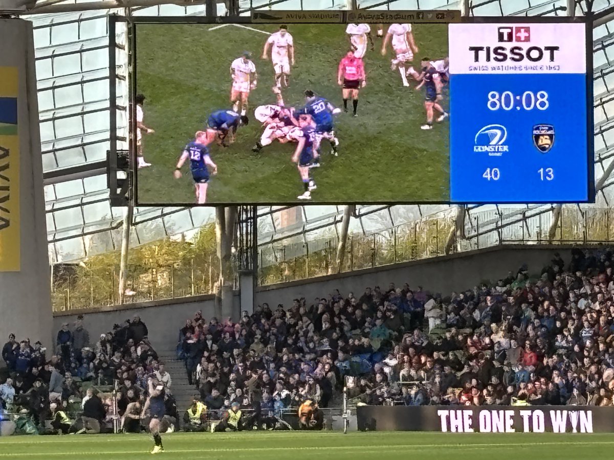 By golly. Still buzzing from that mighty spectacle. Roll on Croker #LeinsterForSam #LEIvLAR ⁦@leinsterrugby⁩