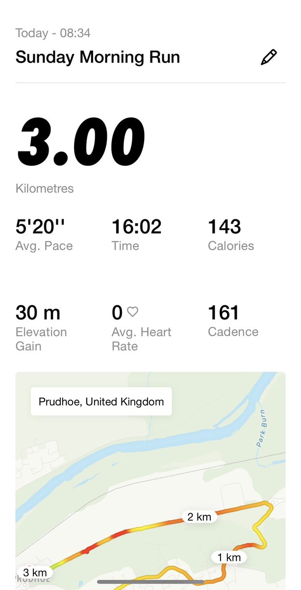 VauseAsh's tweet photo. Not ran outside since January…. Happy with that pace #shortrun #steadypace #seasonalrunner ☀️ https://t.co/wBa4JIRveb
