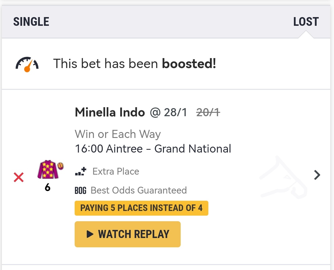 TonPentre's tweet photo. @Ladbrokes Hey Ladbrokes. Help required please. 3rd place in the National. Each way bet and you've registered it as "lost". It's a win https://t.co/t4Hi9H0jEE