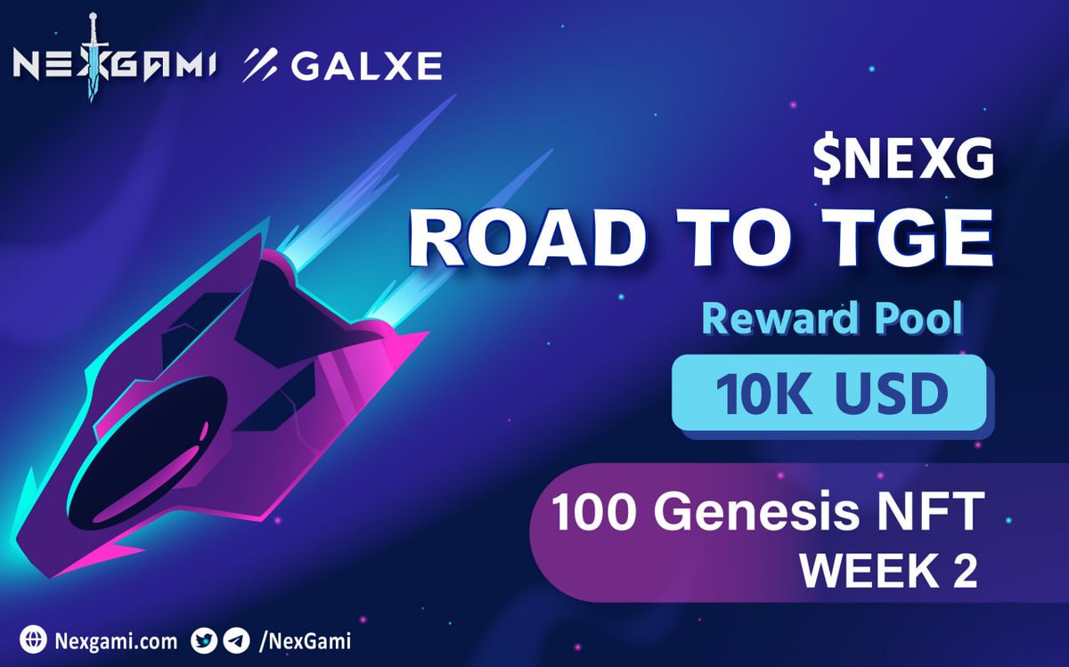 nexgami's tweet image. 🛣️ The Road to TGE - Week 2 @Galxe Quests begins now: app.galxe.com/quest/NexGami/…

This week, we will use our app

Explore the #NexGami app &amp;amp; play MetaMyth game.