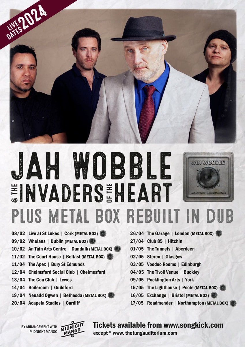 allgigs's tweet photo. Guildford! Our #GigOfTheDay is Jah Wobble @realjahwobble at The Boileroom @BOILEROOM - don't miss out on Invaders of the Heart tickets here (other shows also available inc Metal Box In Dub) >> https://t.co/8xYbVchW9Y https://t.co/xyz1owhmEP