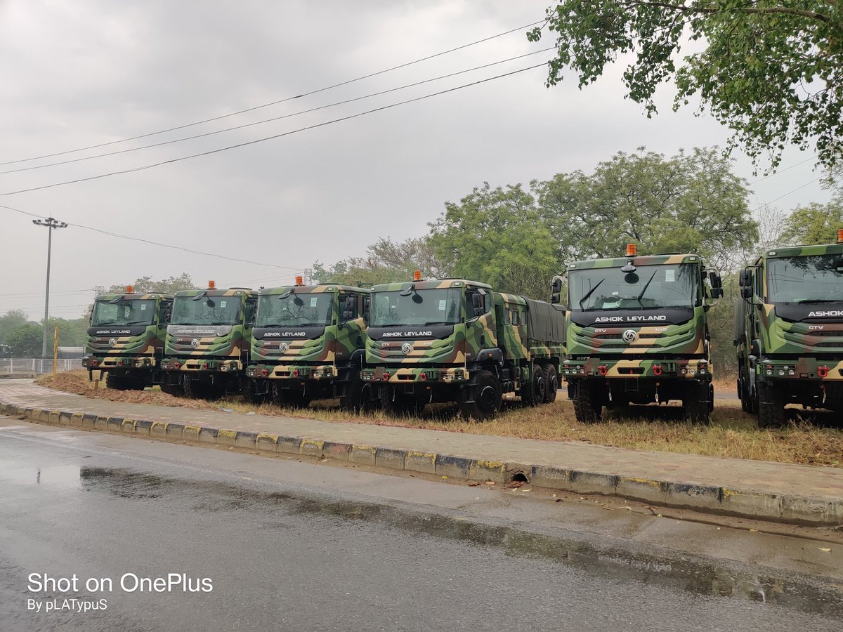 Ashok Leyland GTV 6x6 for medium artillery regiments & air defence regiments. Can tow 20 ton gun/radar. About 250 of these likely ordered & will be deployed along Northern borders. 📸 by @Chau_0007: