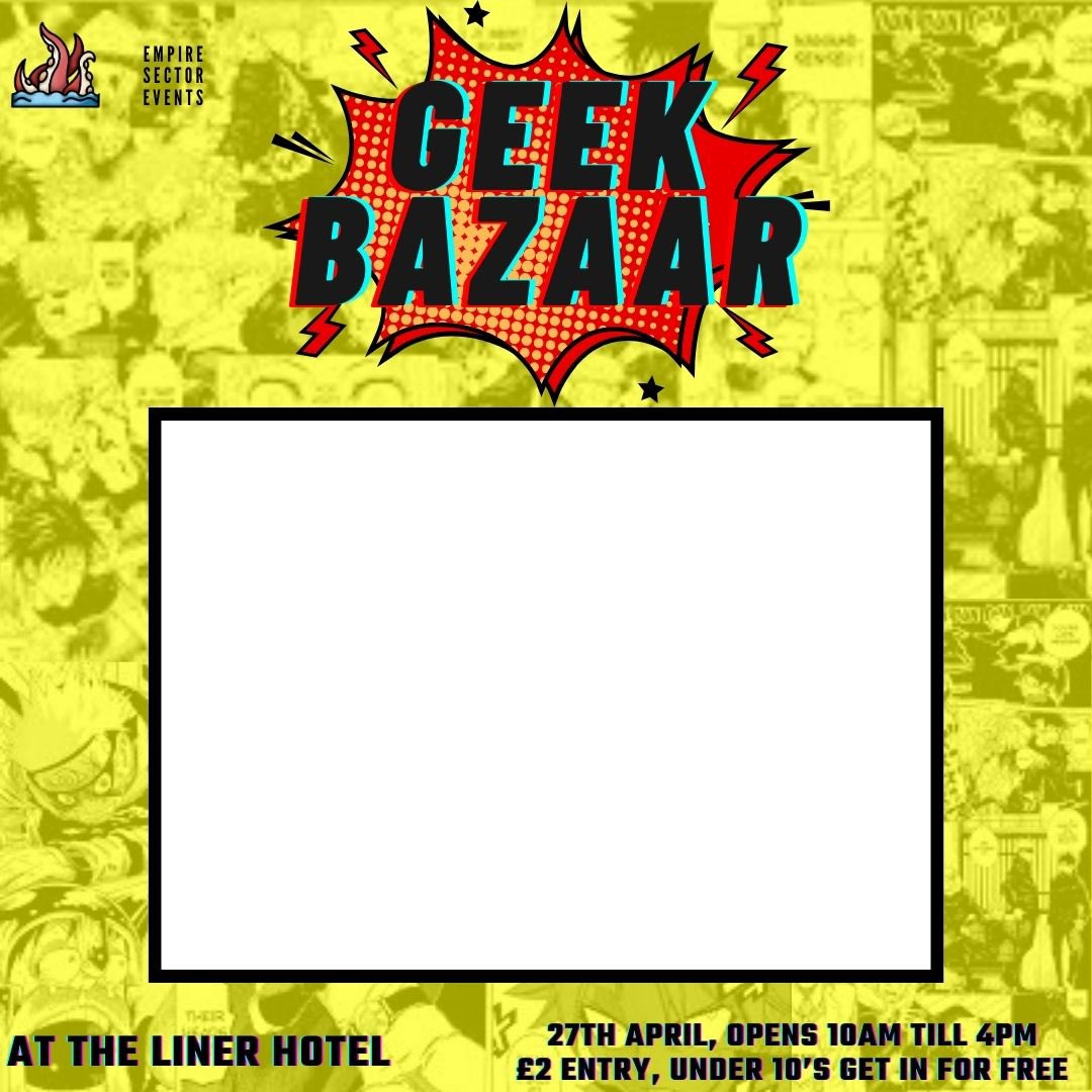 Not long till the Geek Bazaar at the Liner Hotel and we can’t wait! 
So we want to know what will you be cosplaying as? Here is a little template we have knocked up.