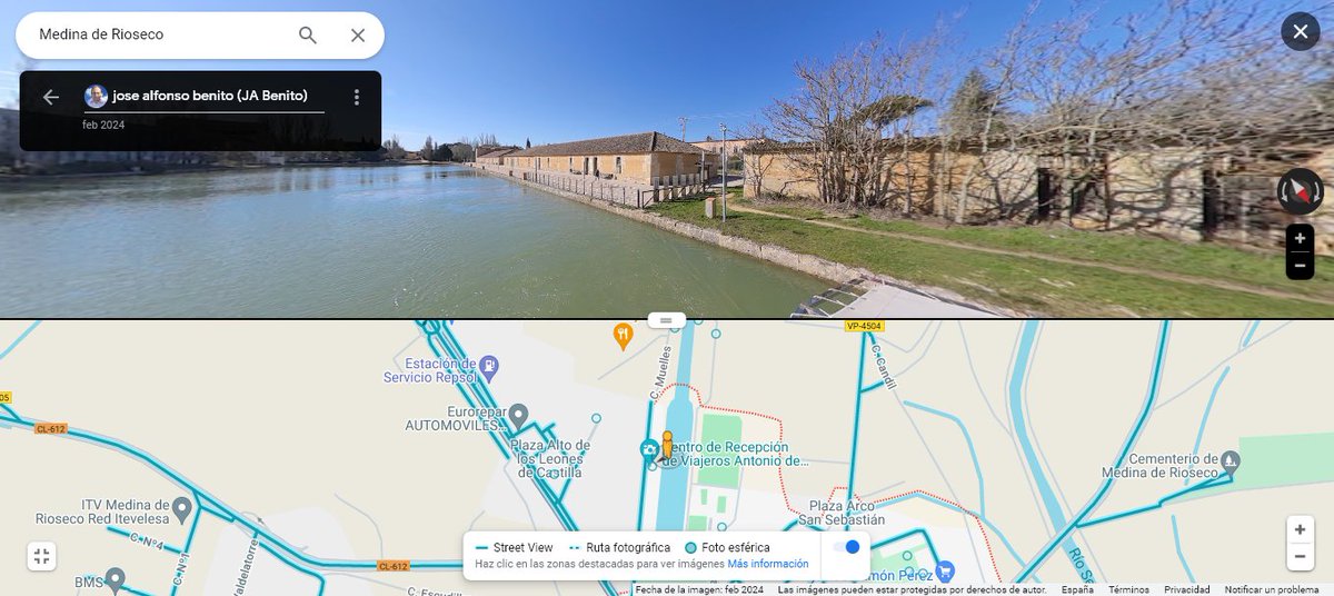 🌍 ¡Explora el Canal de Castilla desde Medina de Rioseco en Google Street View! 🚣‍♂️📷 Disfruta del piloto y ayúdanos a completar la visualización de todo el canal. ¡Tu apoyo es crucial! #CanalDeCastilla #MedinaDeRioseco #GoogleStreetView