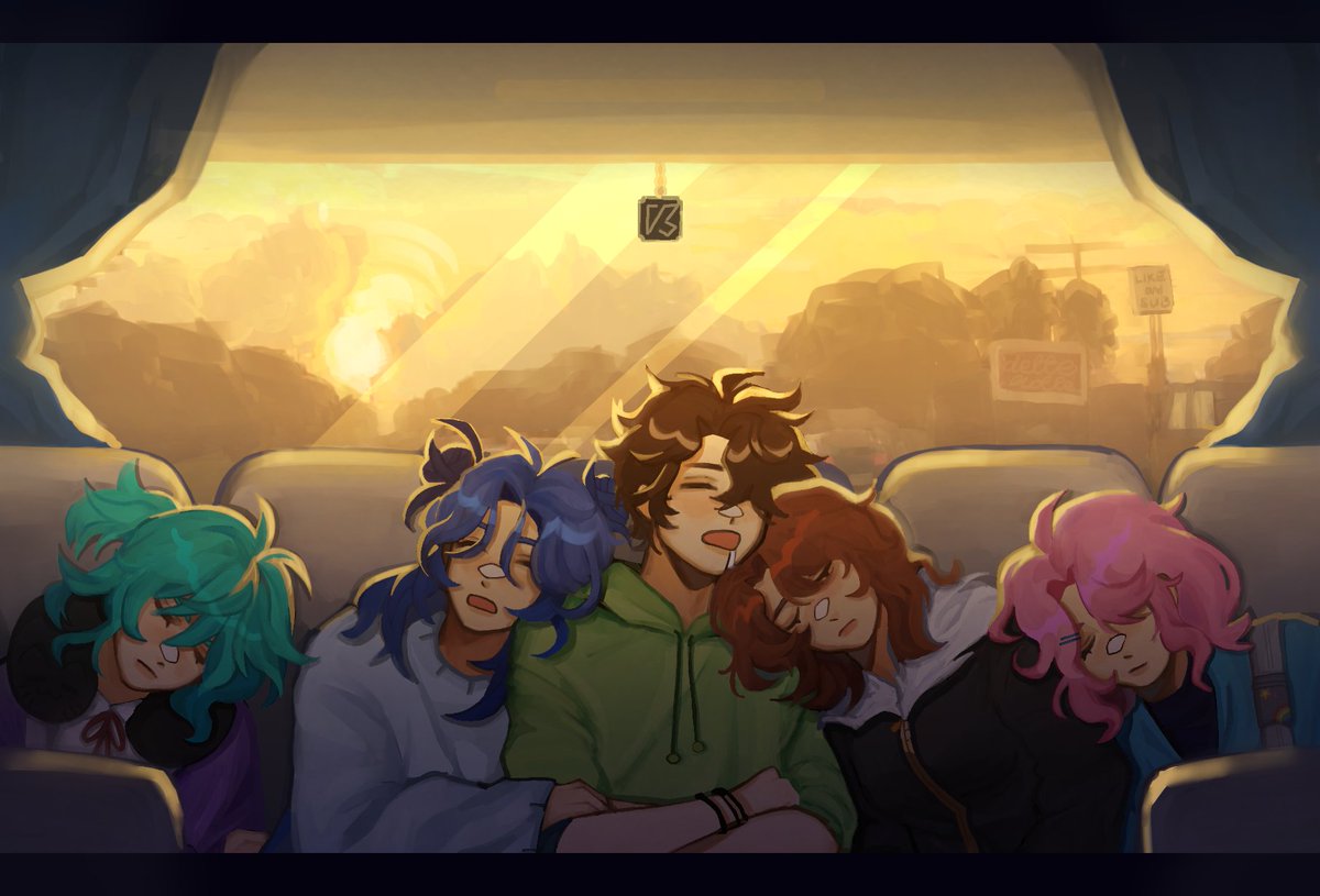 shhh.. they're sleeping 😴 
[ belated krew 11m fanart ! ]
#krew #krewfanart  #KREWREACTS