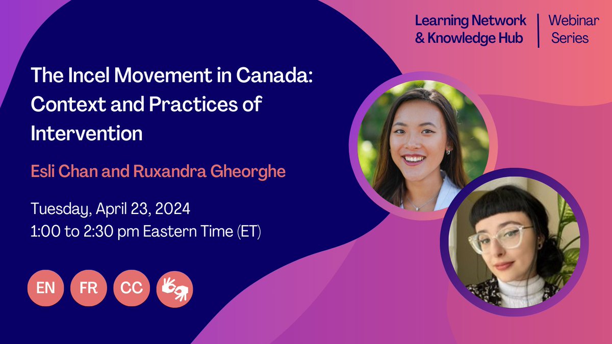 April 23rd is the 6th anniversary of the #TorontoVanAttack. This act of violence committed by a self-declared incel points to the necessity of raising awareness about incel ideology and possible interventions. Learn more in our upcoming Webinar: gbvlearningnetwork.ca/webinars/upcom…