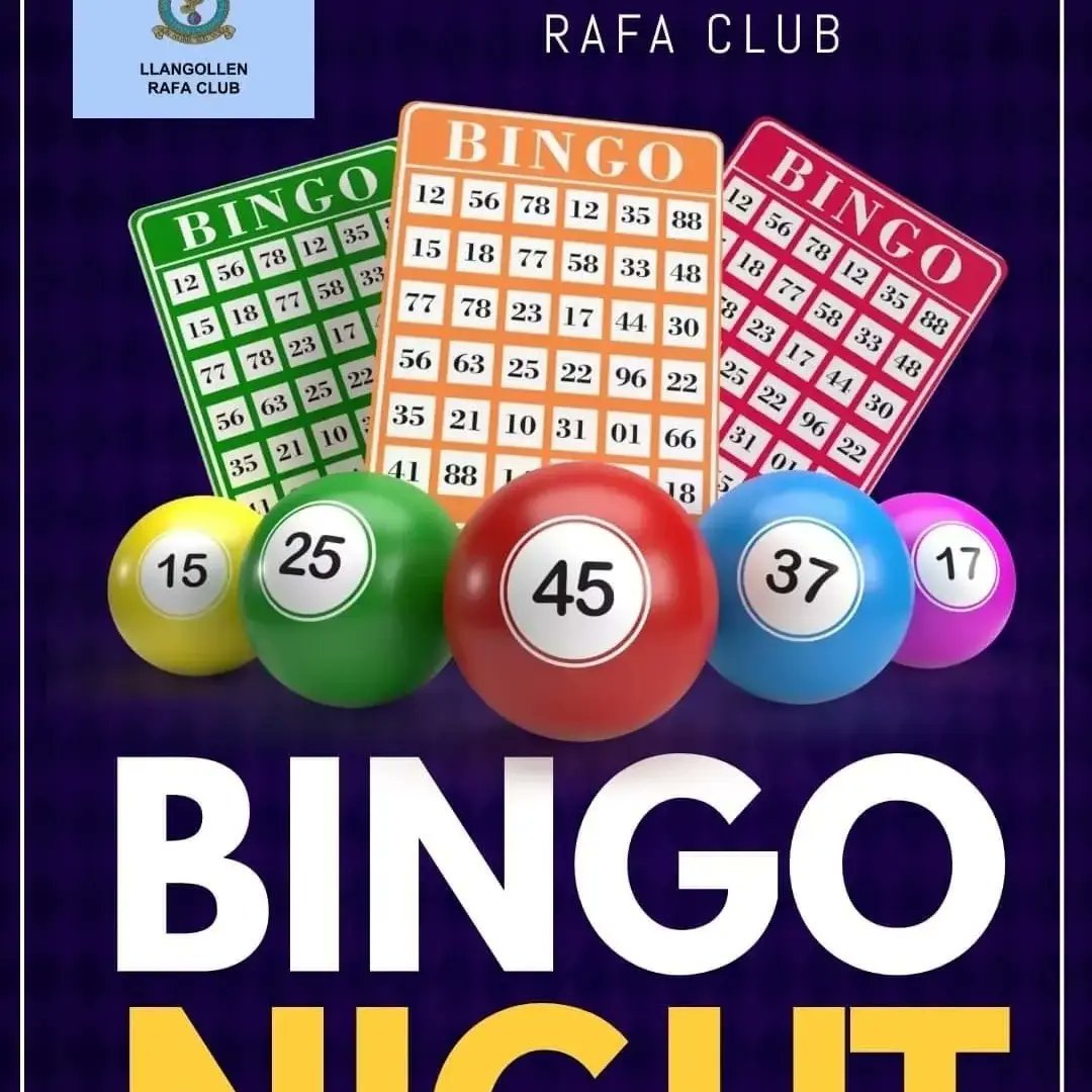 We are open from 12pm today......all welcome 🤗 

Bingo tonight from 7pm 👍 

#llangollenwales #llangollencanal #rafaclub